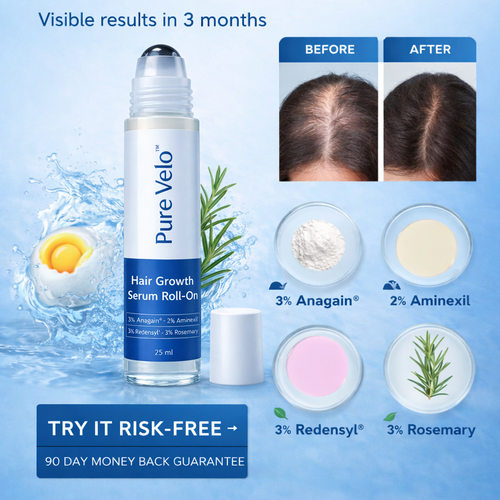 Pure Velo™ Hair Growth Roll-On (25ml)
