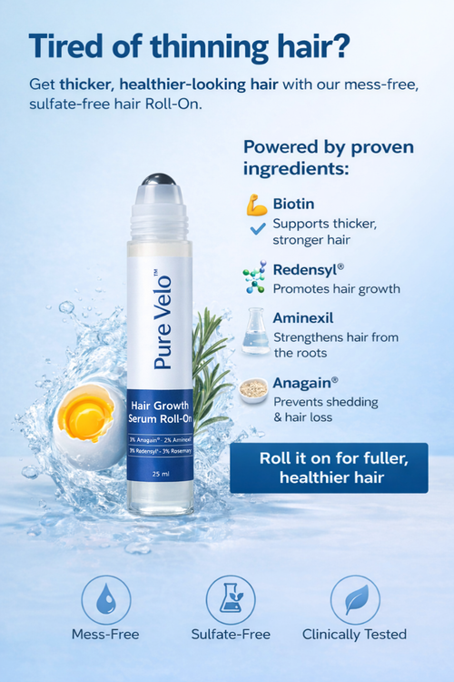 Pure Velo™ Hair Growth Roll-On (25ml)